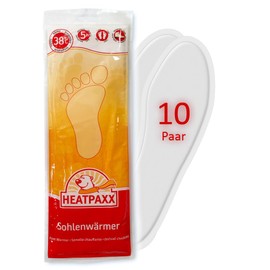 HeatPaxx Sole Warmers, 10 Pairs of Extra Warm Warming Soles, Top Feature: Fits Any Shoe Size, Foot Warmers for Home & Travel, Pure Natural and Ready to Use