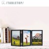 AEVETE Triple 5x7 Picture Frames Black Hinged Folding Photo Frames