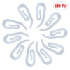 tooloflife 100 Pack White Plastic Curtain Hooks 2.8 by 1.2