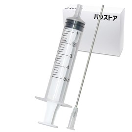 インジェクター 5ml 注射器 シリンジ + 針 1セット 【バウストア】各種液体詰め替え