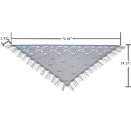 LMVERNA Ladiery Triangle Printed Pattern Shawls and Wraps with Fringe for Evening Dresses