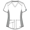 Med Couture V-Neck Scrub Top for Women with 4 Pockets,