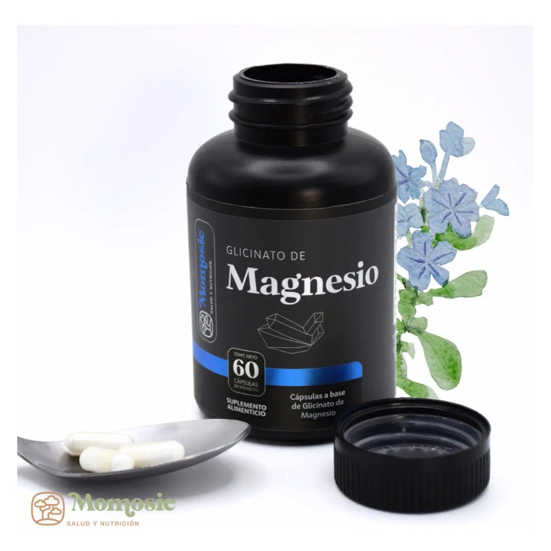 Glicinato Magnesio Momosie Cápsulas 500 Bienestar Descanso