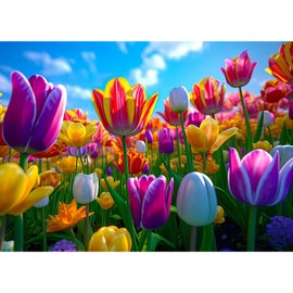 Jigsaw Puzzles for Adults 1000, Puzzles for Adults, Challenging Puzzles, Puzzle Game for The Whole for Women, Gifts for Men, Theme:Colorful Petals