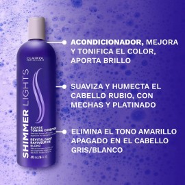 Kit Shampoo Y Acondicionador Matizador Rubios Shimmer Lights 946 g