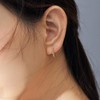 TIFLA Hoop Earrings, Women's Popular, 925 Silver, Round Ball, Ring