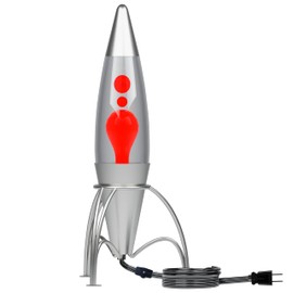 Stratford Works 17 inch Volcanic Red Light, Metal Based Volcanic Wax Nightlight Lamp in Red Color, Fun Lamps for Adults and Kids, Office, Home and Cool Lamp for Teens