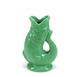 Decorative Vase Fish Green Ceramic Vase Approx. 10.7 x 6.8 x 17.2 cm Flower Vase