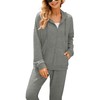 AUXDIO Womens Suits 2 Piece Set Tracksuit Winter Zipper Hooded