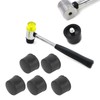 5Pcs Rubber Hammer Head Black Hammer Striking Head Tips Non
