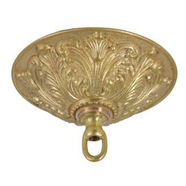 B&P Lamp® Heavy, Antique Style Cast Brass Canopy Kit, 5 1/2" Diameter