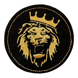 Velcro Patches, The Golden Lion Tactical Military Badge, Funny Embroidery Patch, Morale Patch for Tactical Clothing, Backpack, Baseball Cap, Uniform