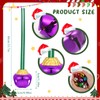Gejoy 12 Pieces Christmas Bell Necklaces Large Gold Red Green