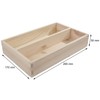 Small Wooden 2 Compartment Cutlery Tray Utensil Sorter | 26