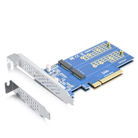 10Gtek PCIe 3.0 to NVMe (4) M.2 Converter Adapter for M.2 (M Key) SSD, PCIe X8, branch requires motherboard BIOS support, M.2 nvme pcie expansion card