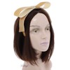 Elegant Large Velvet Bow Headband - Tan