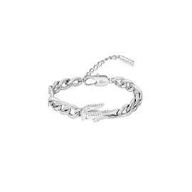 Lacoste Crocodile Chain Bracelet for Men and Women - Stainless Steel Jewelry, Adjustable Design - Iconic Style, Striking Collection - Gift for Him or Her