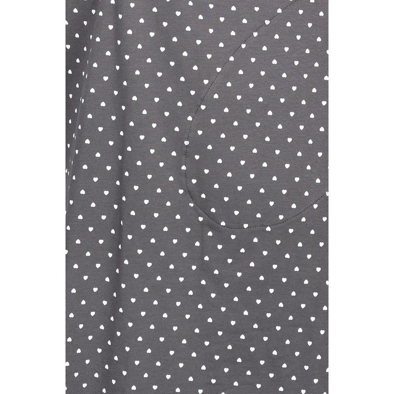 MijaCulture 3-in-1 Birth Dress Nursing Nightdress Maternity Nightdress 4128, Graphite