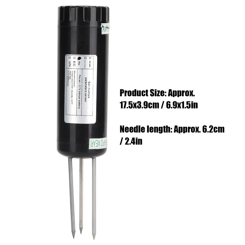3‑Probe Soil PH Speed Measuring Tester with Digital Display Sensor