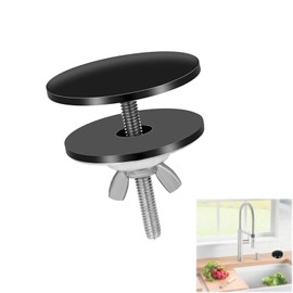2 Inch Kitchen Sink Hole Cover,Faucet Hole Cover Stainless Steel Hole Plug Counter Top Hole Plug Kitchen Sink Tap Hole Sink Plug Stopper Kitchen Blanking Metal Plug (Blcak)