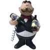 Chubby Waiter Holding Wine Corkscrew Bottle Opener and Stand