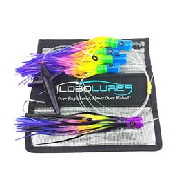 Lobo Lures #215 Skipjack Hybrid Skipjack Hybrid UV Splash Tuna Mahi Marlin Trolling Lure Daisy Chain (Big Rock Rainbow)
