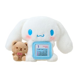 Sanrio 622869 Plush Calendar, 2026 Cinnamorol, Polyester, PVC, Paper, Desk Calendar