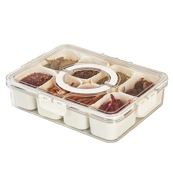 Divided Snackle Box Container - 8 Compartments serving tray with