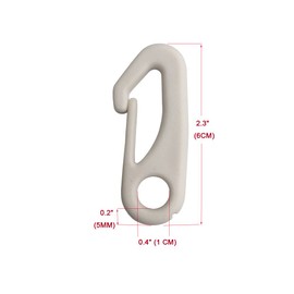 4 PCS Flag Pole Clip Snap Hooks Nylon Flagpole Attachment Hardware - to Attach Flag to Flagpole with Rope
