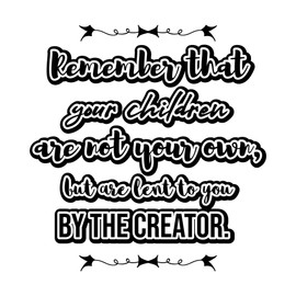 Design With Vinyl Inspiring Inspirational Wall Decal Children Lent to You by Creator Religious Children Love Bible - Size: 10 in X 10 in