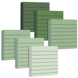 Dinifee 24 Pcs Sage Green Sticky Notes 1680 Sheets Sage Green Office Supplies 3 x 3 Inches Pastel Self Stick Note Pads for Teacher Women Gift Office School Bible Journaling Planner (Lined)