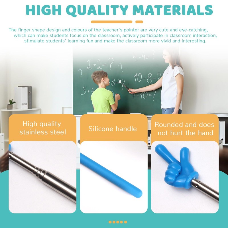 Bagentry 4 Pcs Teacher Pointer Stick for Classroom, Extendable Pointer