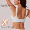 MOEOZLLO Mesh V Neck Bra Women's Without Underwire Soft Cups