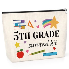 5th Grade Teacher Gifts Cosmetic Bag Back to School Graduation Birthday Presents for Teachers Toiletry Bag Thank You Appreciation for Women Friend 5th Grade Teachers Travel Makeup Pouch