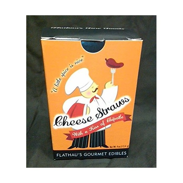 Flathaus Fine Foods 7711 4 oz. Cheddar Chipotle Cheese Straws - Pack of 12