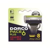 Dorco PACE6Plus 6 Blade Razor, Replacement Blades, Set of 8