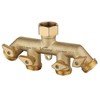 VOURUNA Premium Heavy Duty Brass 4 Way Garden Hose Splitter