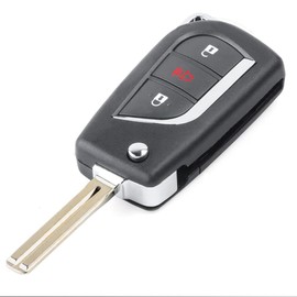 Beefunny 312MHz 4C Chip Upgraded Flip Folding Remote Car Key Fob 3 Button for Lexus RX300 1999-2003 FCC: N14TMTX-1 (1)