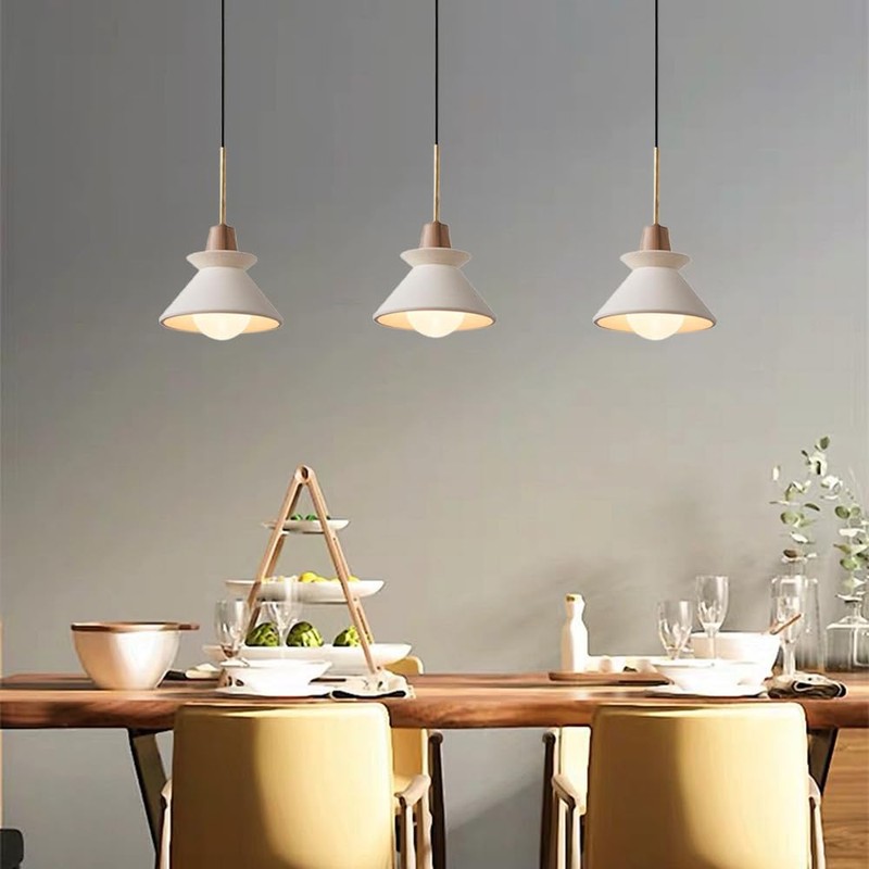 OROILUPU 7.7'' Concrete Pendant Lights Kitchen Island Hanging Lights Unique