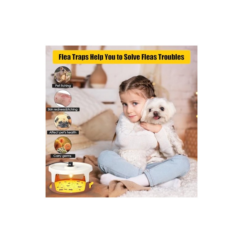 4Pack Upgraded Flea Traps for Inside Your Home - Indoor