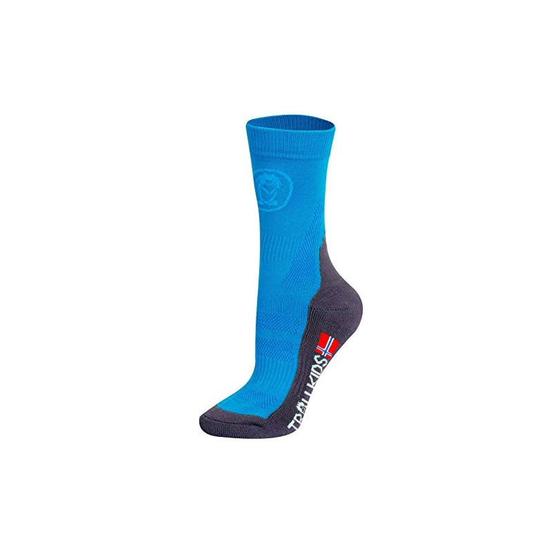 Trollkids Children's Half Height Hiking Socks Trekking Socks, mid-blue