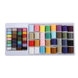 GSKQCRPR 39-Color Sewing Thread Set - Heavy-Duty Polyester & Cotton Blend for Quilting/Handcrafts/DIY, 500m Fade-Resistant Spools (39PCs, All-Purpose Home & Craft Use)