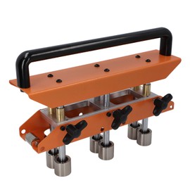 3 Station Roller, 0-90 ° Angle Large Radius Sheet Roller Bender, Aluminum Standing Seam Roofing Tools (Brown)