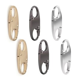 HANTAQ 6PCS NO Tool Zipper Clip Puller,Zipper Handles Carabiner Kits,Zipper Clips Replacement Anti Theft,Double Small Carabiner Clips Holding Zipper Closed,for Backpacks Traveling Camping Suitcases