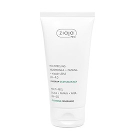 Ziaja Pro Multi-Peel Exfoliating Treatment with Silica, Papain & AHA 200ml - Pore Cleansing, Skin Smoothing & Texture Refining