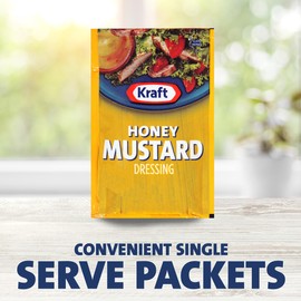 Kraft Honey Mustard Salad Dressing Single Serve Packet (1.5 oz Packets, Pack of 60)