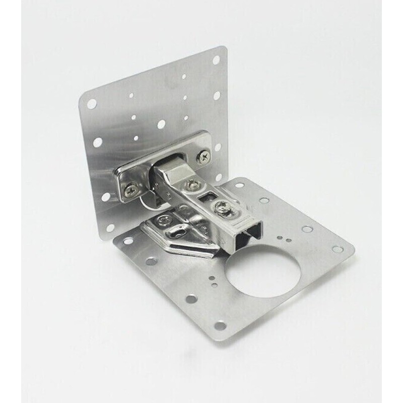 10Pcs Stainless Steel Hinge Repair/Reinforcement Plates Set - Durable Cabinet