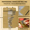 lelezone Chef Knife Roll Bag, Waterproof Waxed Canvas Knife Case
