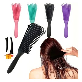 Peine De Masaje De Pulpo Adecuado Para Cabello Rizado Y Nudo                                                                                          