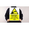 Danger cliff ahead keep away from edge sign - 3mm
